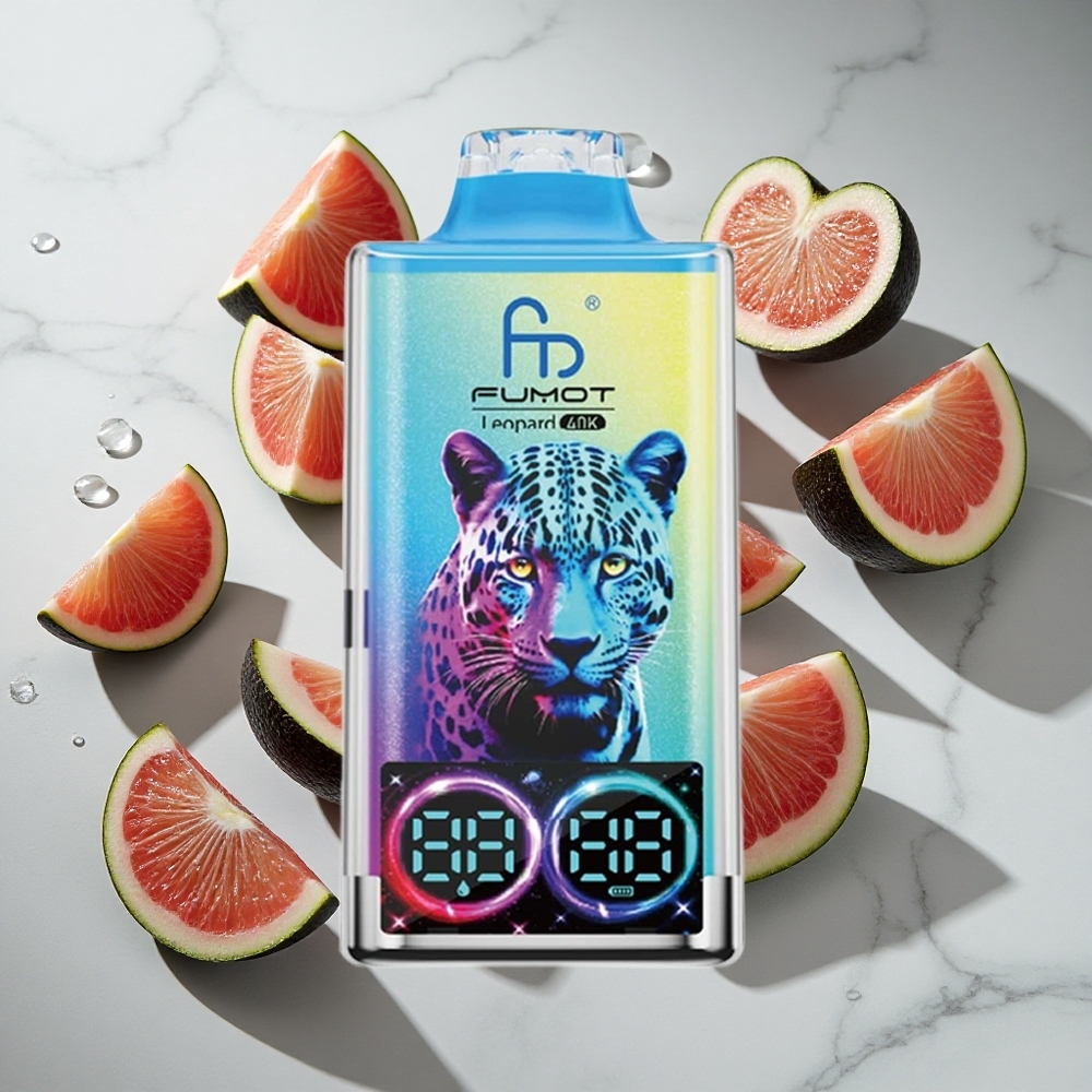 Zwarte Draak IJs Fumot Leopard 40000 Puffs Nederland vapes Dual Mesh  Digitale Display