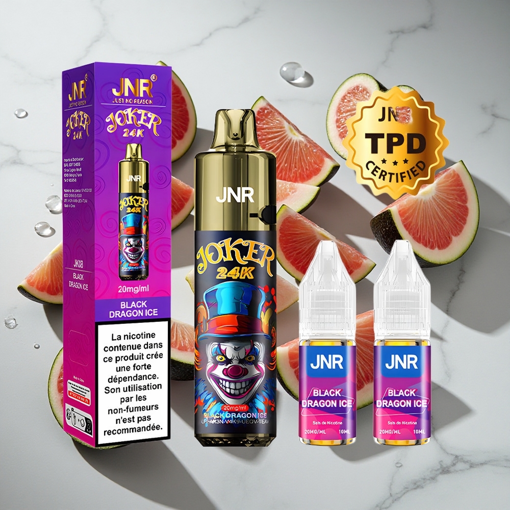 Zwarte Draak IJs JNR Joker 24K Puffs 24000 Puffs Nederland vapes 2+10ml Navulbare Pod 800mAh-batterij