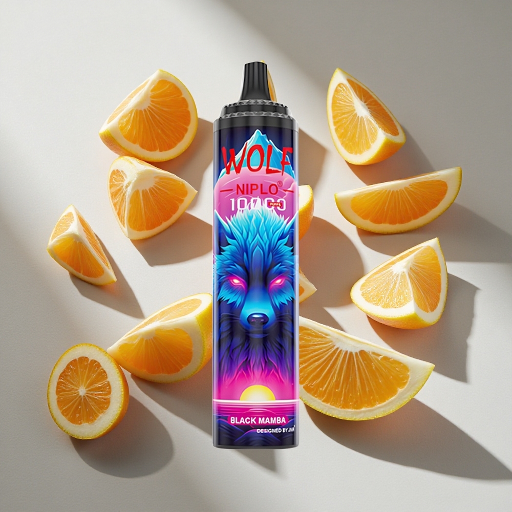 Zwarte Mamba JNR Wolf Niplo 10000 Puffs 20ml Nederland vapes Type-C opladen