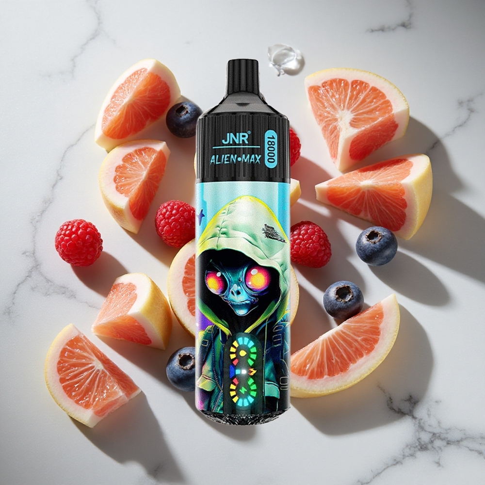 Blauwe Bes Framboos JNR Alien Max 18000 Puffs Nederland vapes met 20 smaken en 850mAh batterij